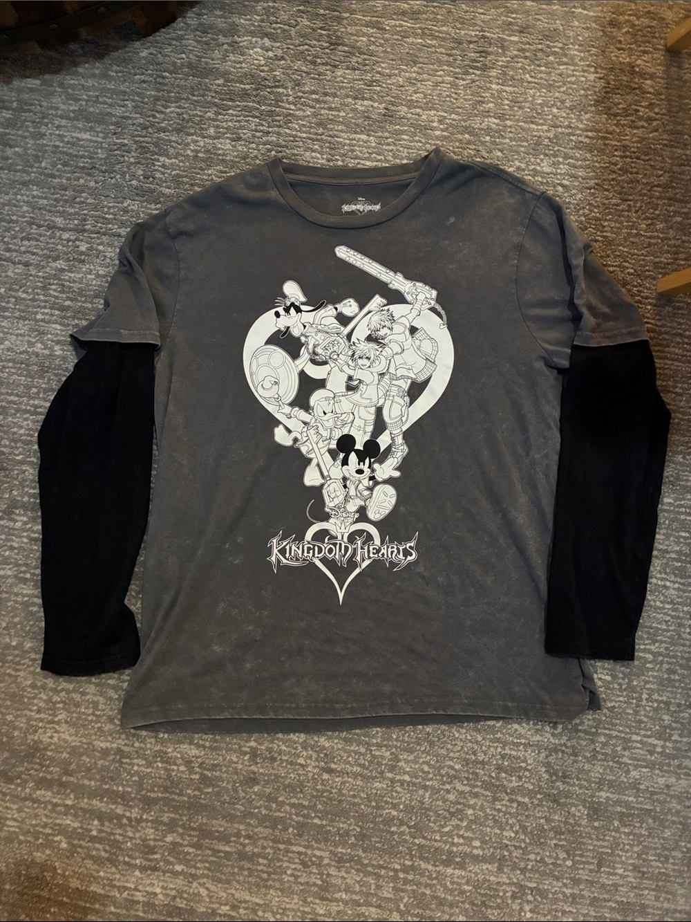 kingdom hearts Riku sora long sleeve top shirt emo goth gothic disney Mickey